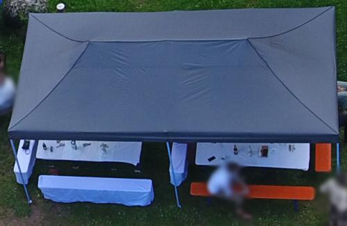 Seitenansicht: Pavillon 3x6m